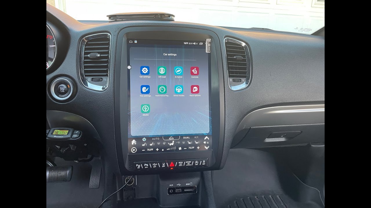 Demo video: 13 inch Android 10 Vertical screen radio for 2014 to 2020 Dodge Durango