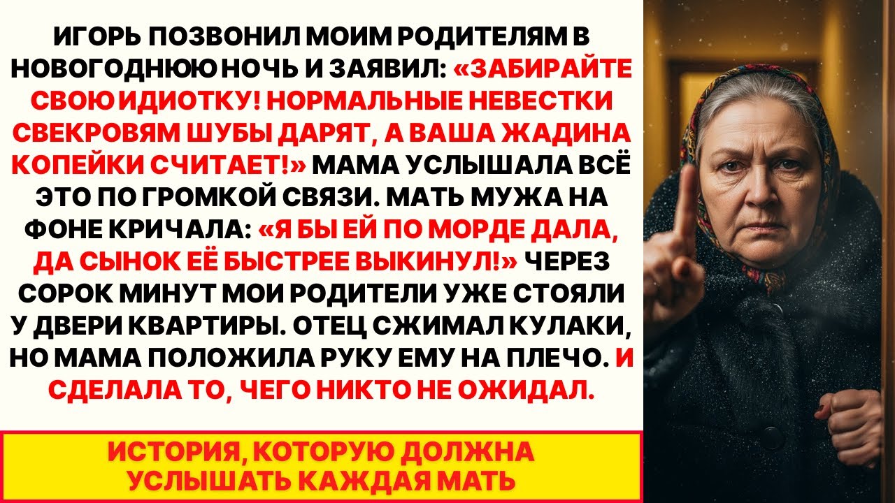 «Забирайте свою идиотку!» — кричал муж в новогоднюю ночь. Через 40 минут мама сделала то....