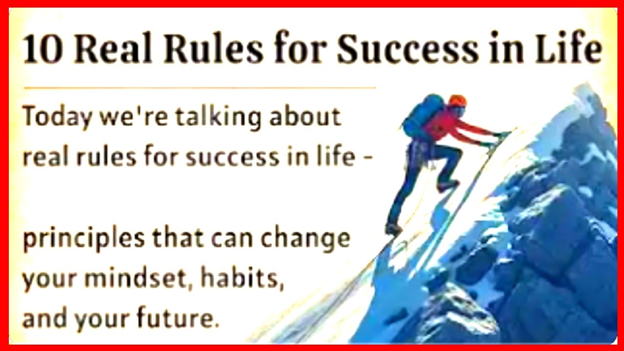 Hks10 Rules for Success in Life || LearnEnglish With Motivation || Improve YourEnglish