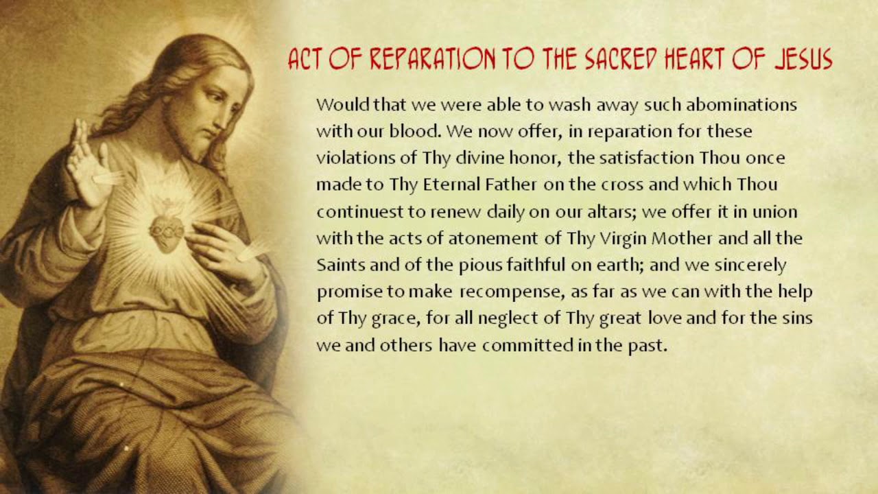Act of Reparation to the Sacred Heart of Jesus