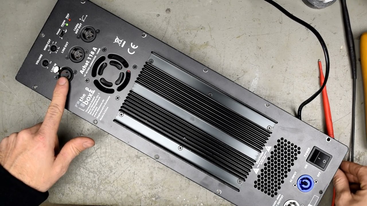 Thomann The Box Achat 118 A Active Subfoower amplifier troubleshoot and repair