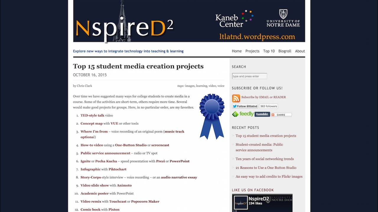 Top 15 Student Media Projects