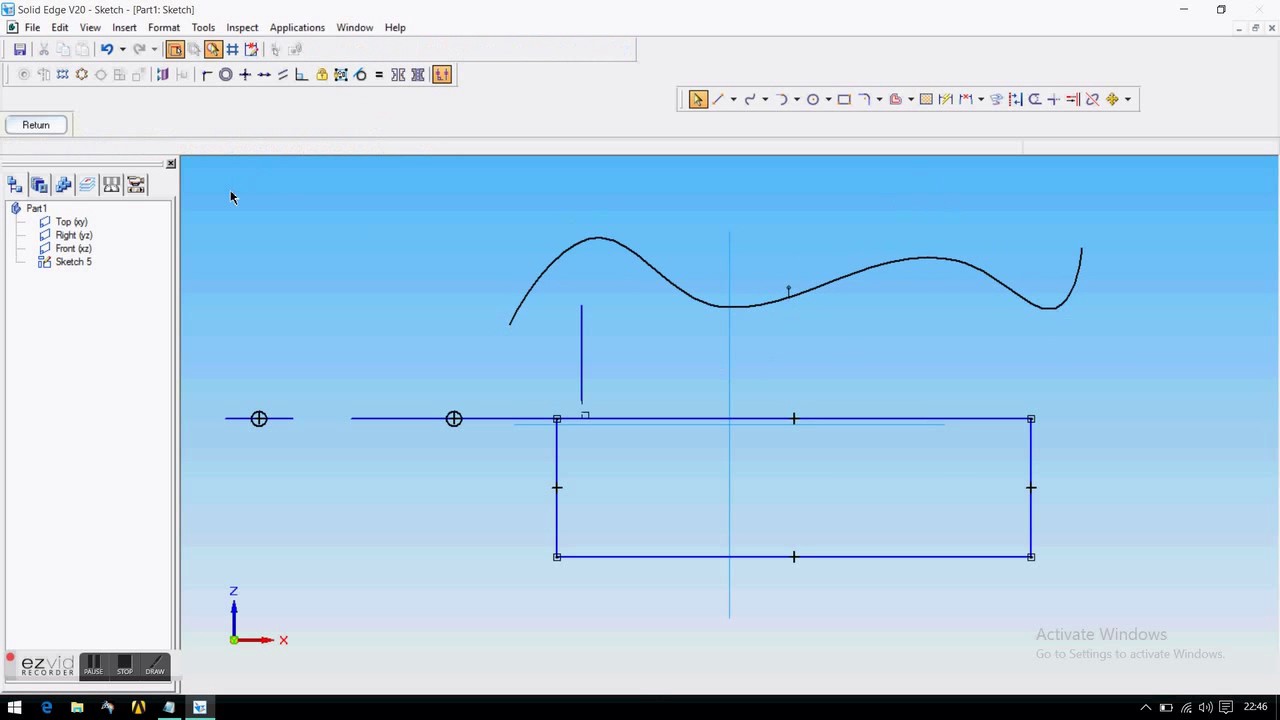 SolidEdge Tutorials 2 - constraints and dimensioning