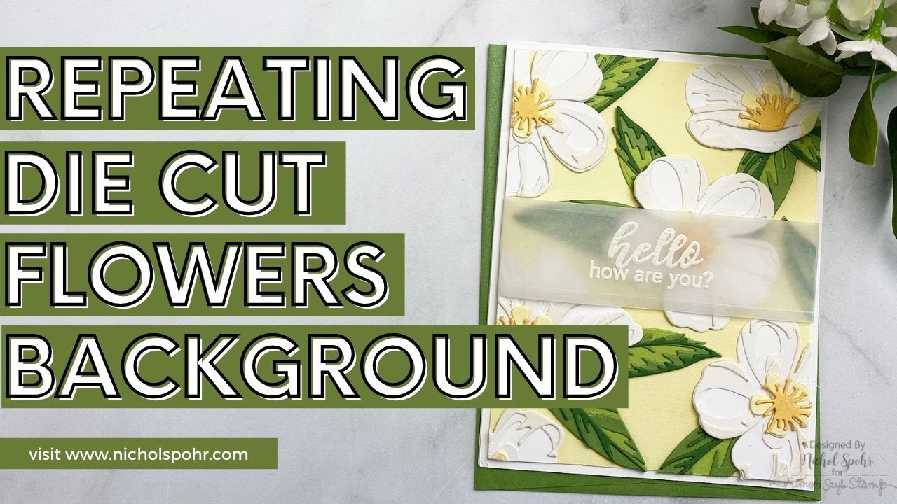 Repeating Die Cut Flowers Background (Altenew)