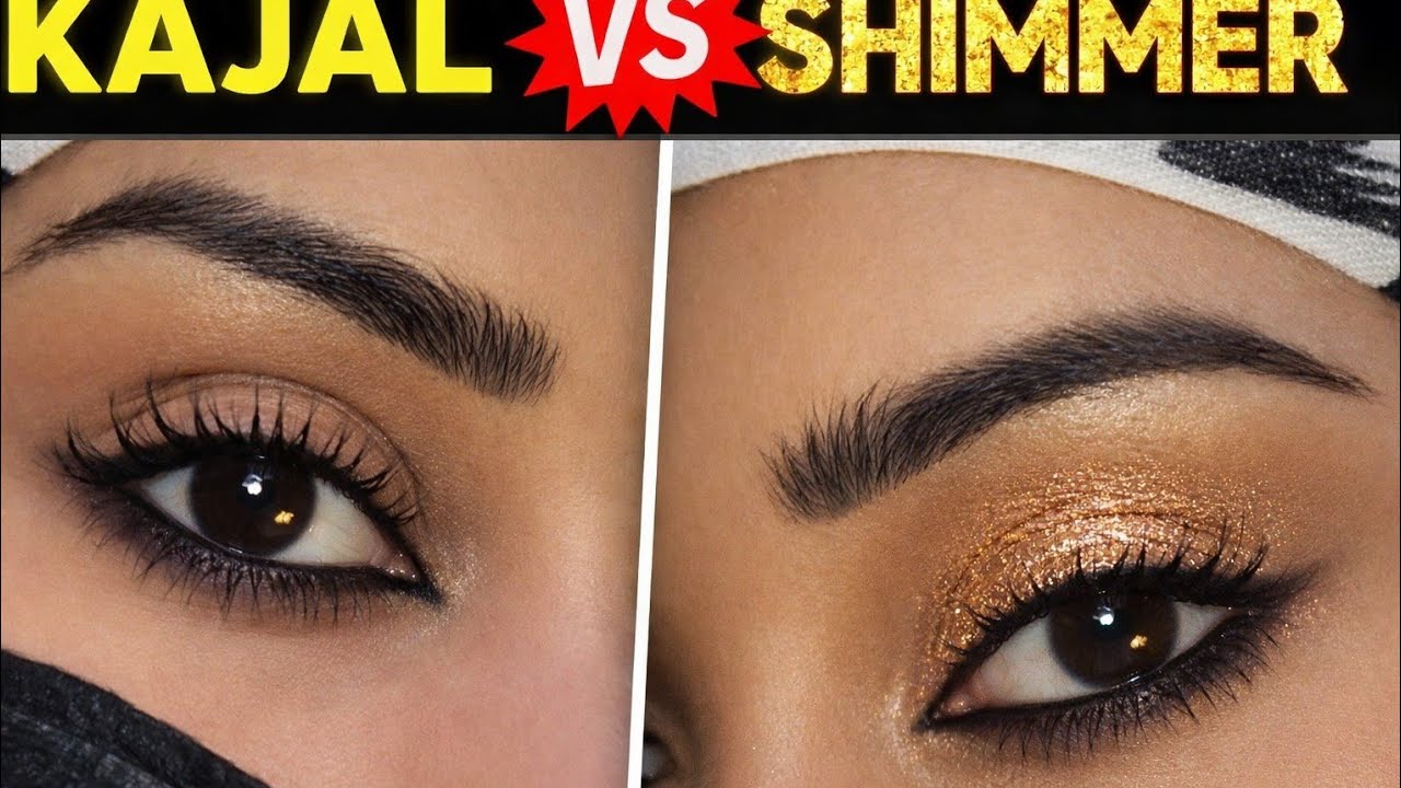Easy Black Kajal Look 👁️✨ | Simple Everyday Eye Makeup (Beginner Friendly)