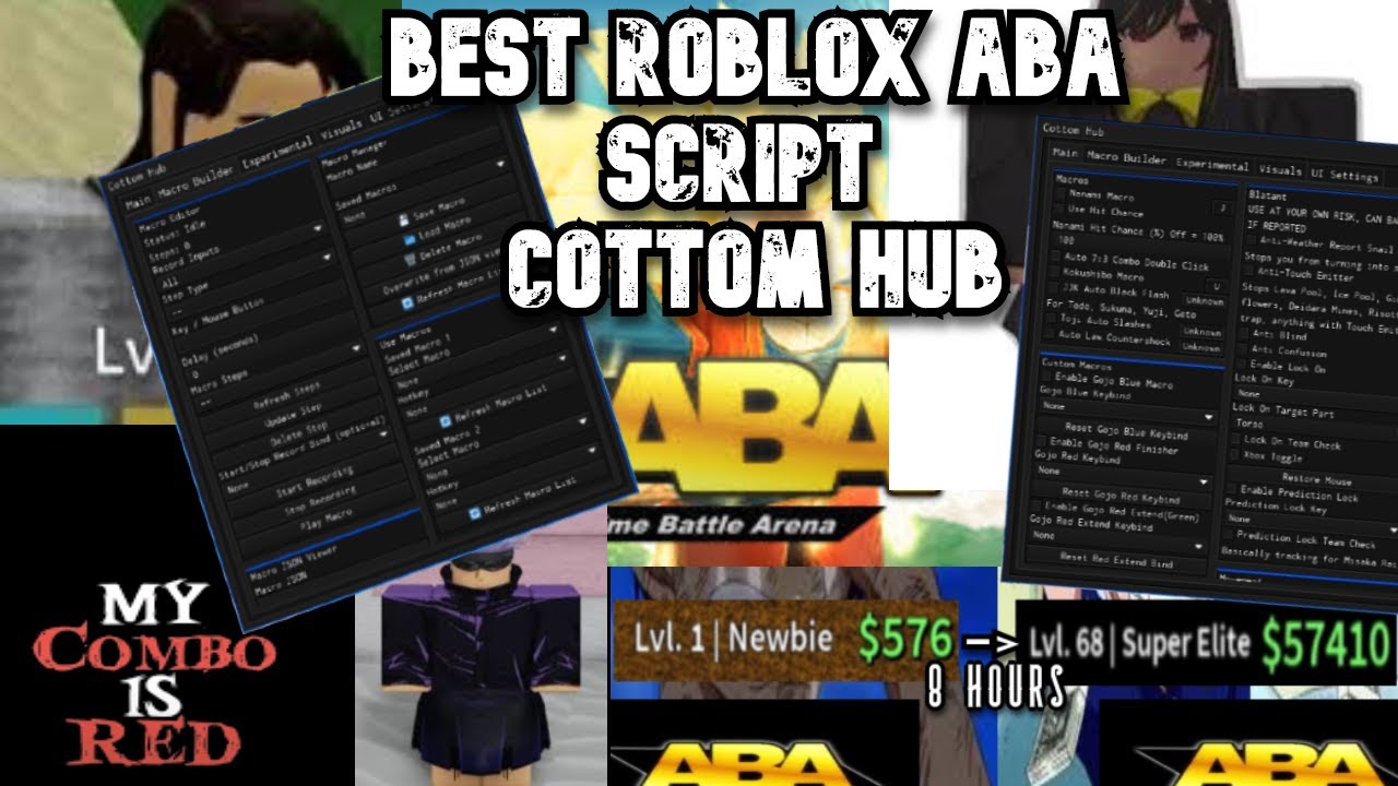Cottom Hub ABA Script Showcase (BEST ABA SCRIPT NANAMI, GOJO, CUSTOM MACROS, AUTO PRESTIGE, EZ GOLD)