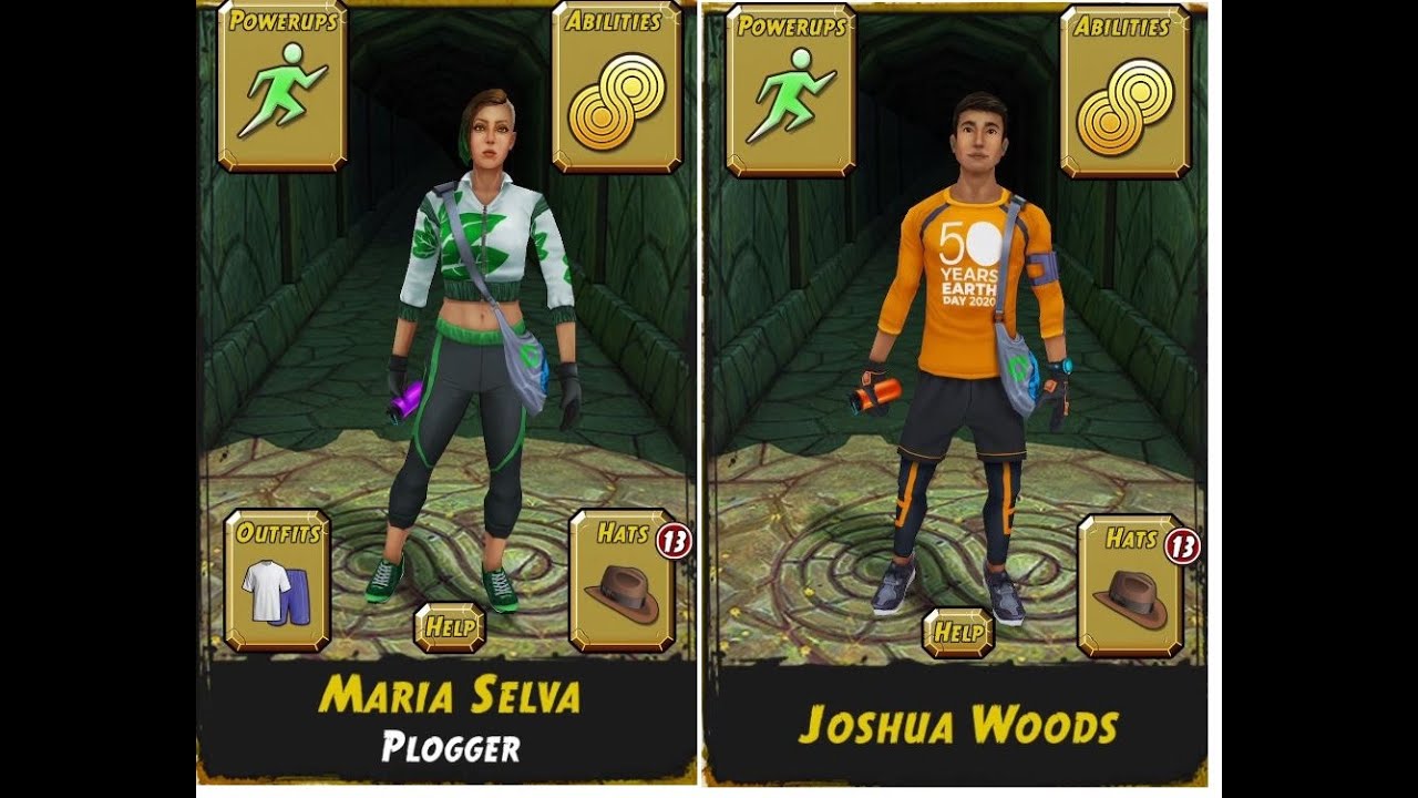 TEMPLE RUN 2 Earth Day New Map JOSHUA WOODS AND MARIA SELVA PLOGGER GAMEPLAY ON iOS/ ipad gameplay
