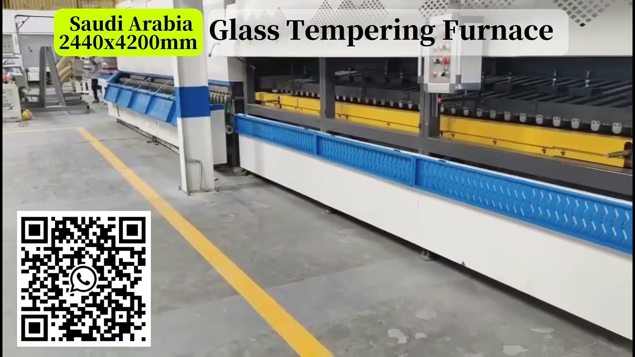 2442 Glass Tempering Oven Tempered Glass Making Machine installed at Saudi Arabia client factory