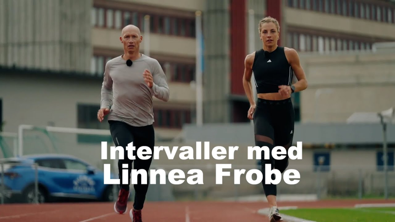 Intervaller med 400 meters löparen Linnea Frobe