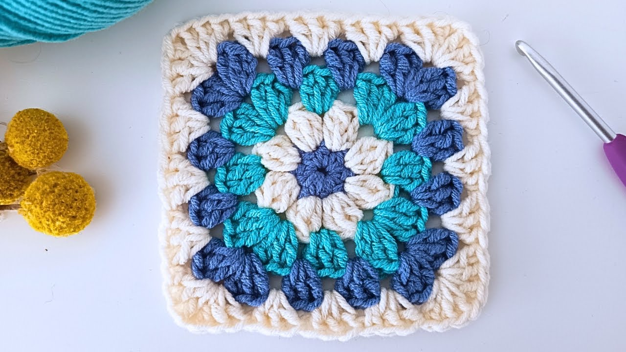 CÓMO TEJER GRANNY SQUARE #28 a CROCHET | GANCHILLO| TUTORIAL paso a paso