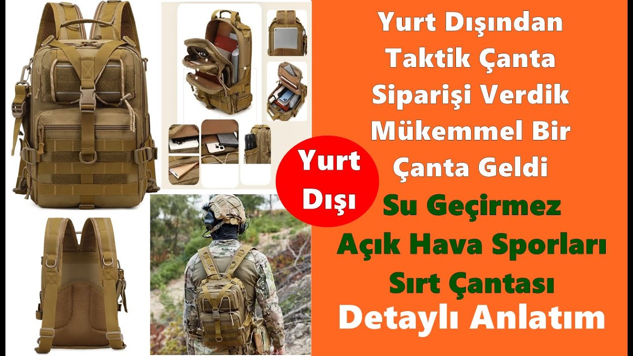 MDSJ Su Geçirmez Kamuflaj Açık Hava Sporları Sırt Çantası (Yurt Dışından) #taktik #edc #survival