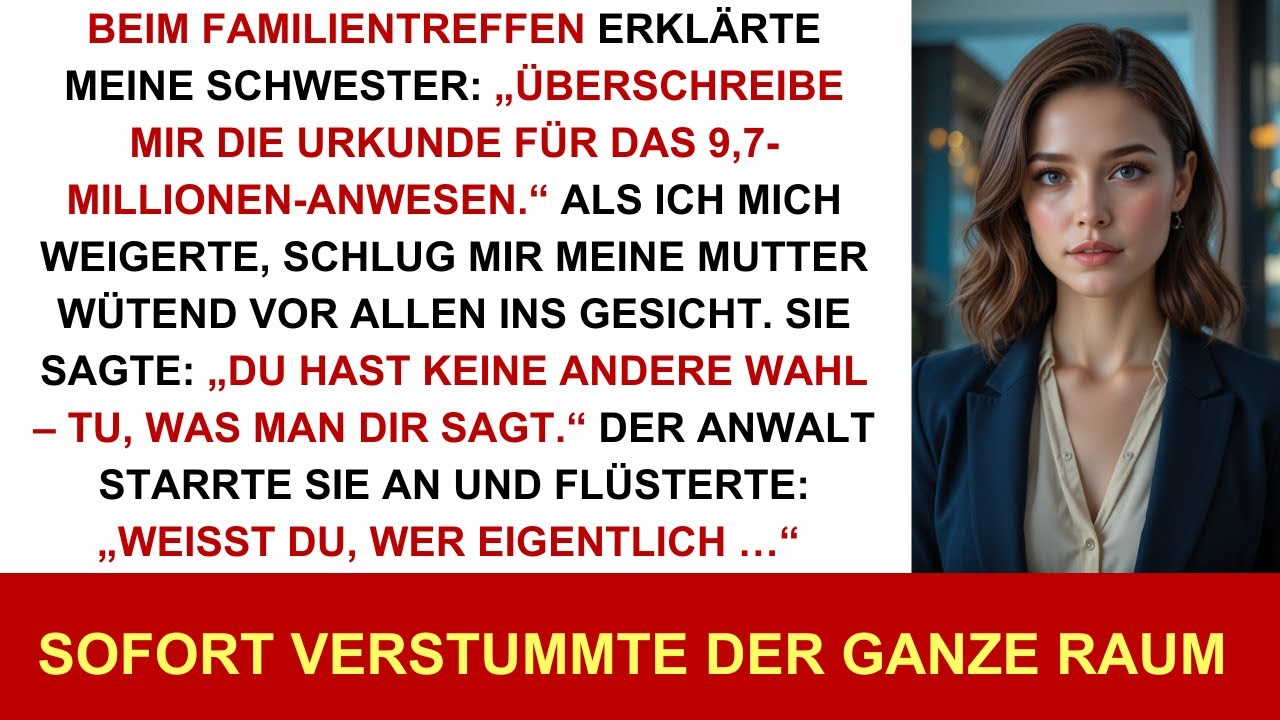 Beim Familientreffen wollte meine Schwester mein Erbe nehmen — dann sagte der Anwalt: