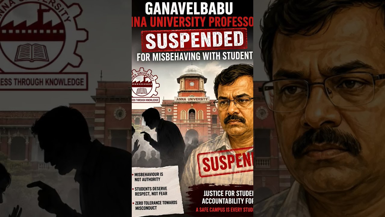 Anna university professor suspended for trying to misbehave with students #annauniversity