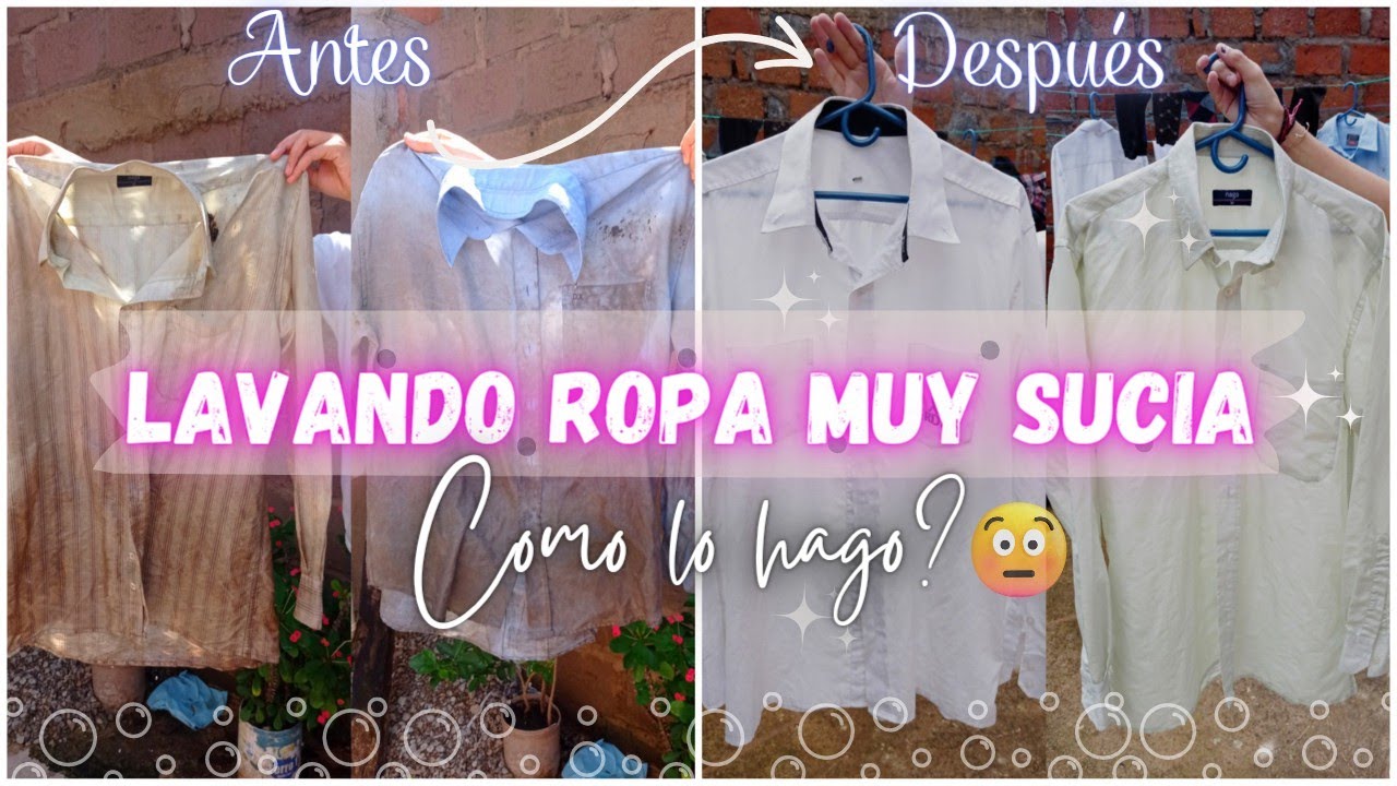 RUTINA DE LAVADO DE ROPA MUY SUCIA || ROPA DE TRABAJO #amadecasa #rutinadelavado