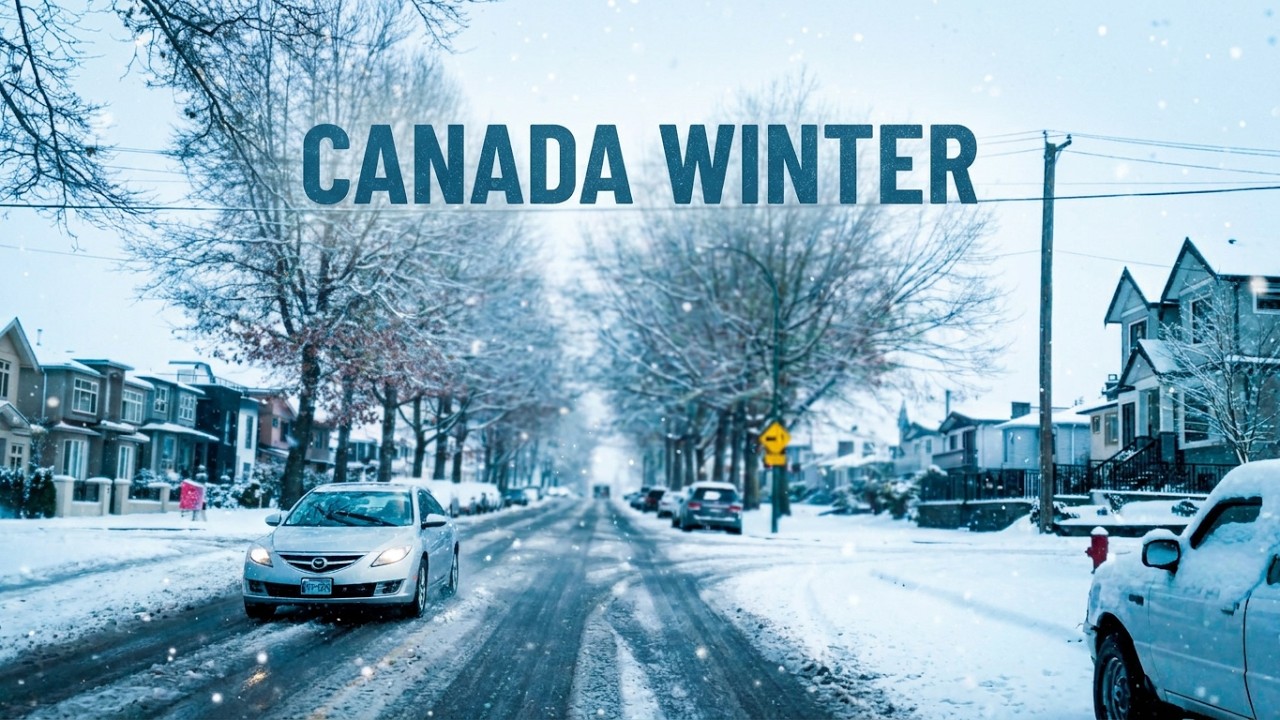 🌧️❄️ RAIN SNOW DRIVING in CANADA WINTER