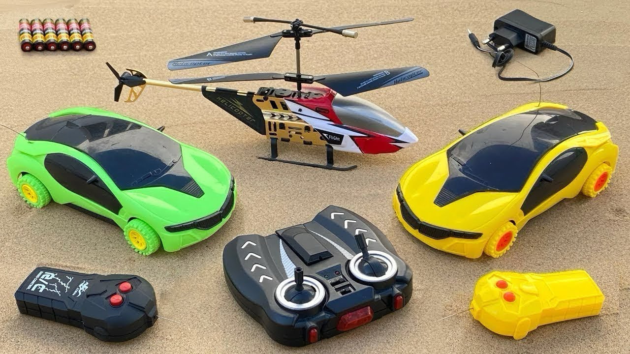 New Unboxing RadioControl RC Flying Helicopter with Rechargeable Light Car and Aeroplane Unboxing 😍