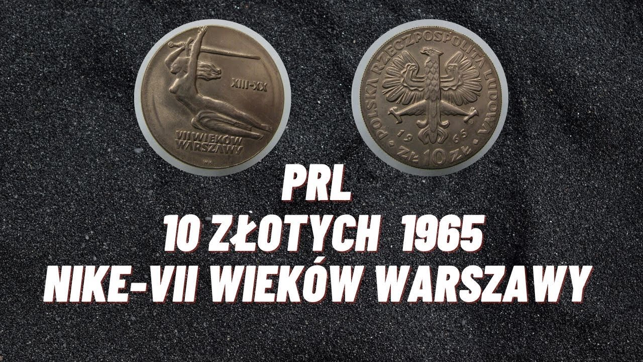 PRL 10 Złotych 1965 Nike VII Wieków Warszawy