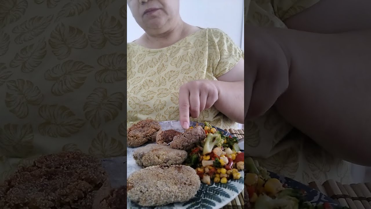 MUKBANG/ АСМР Котлеты С Овошами