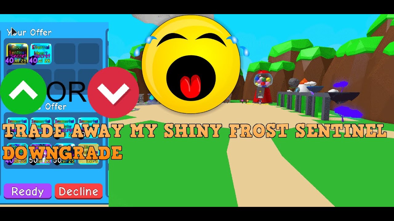 TRADE AWAY MY SHINY FROST SENTINEL (W OR L) - BUBBLE GUM SIMULATOR