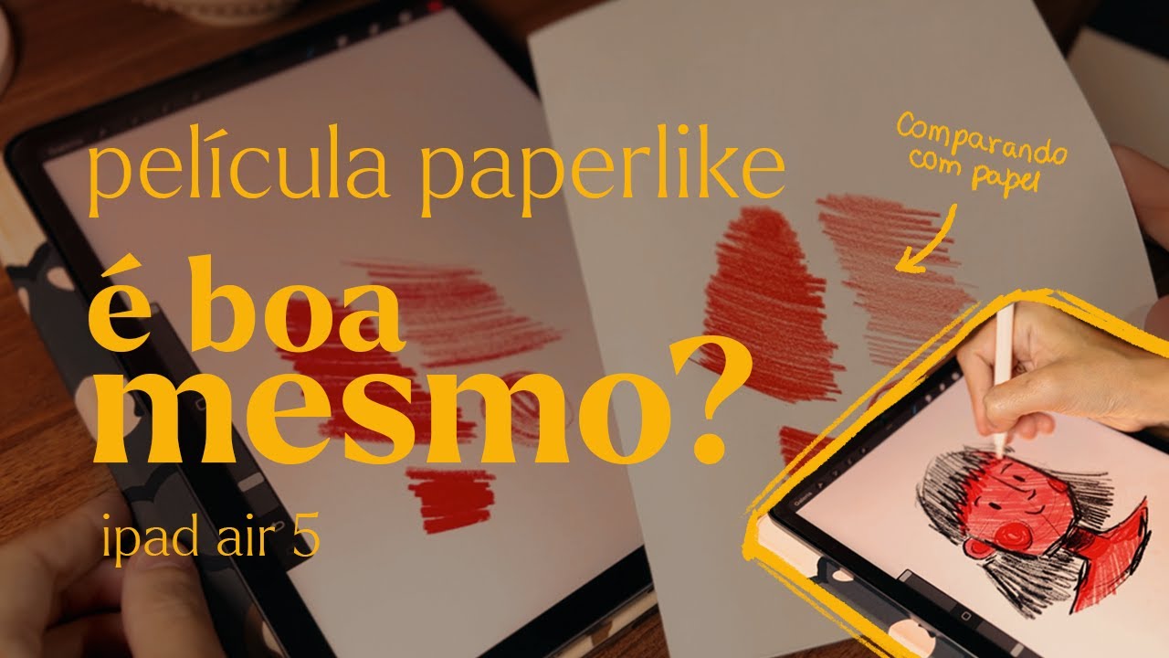 película paperlike ✸ é boa mesmo? ✸ testando no ipad air 5