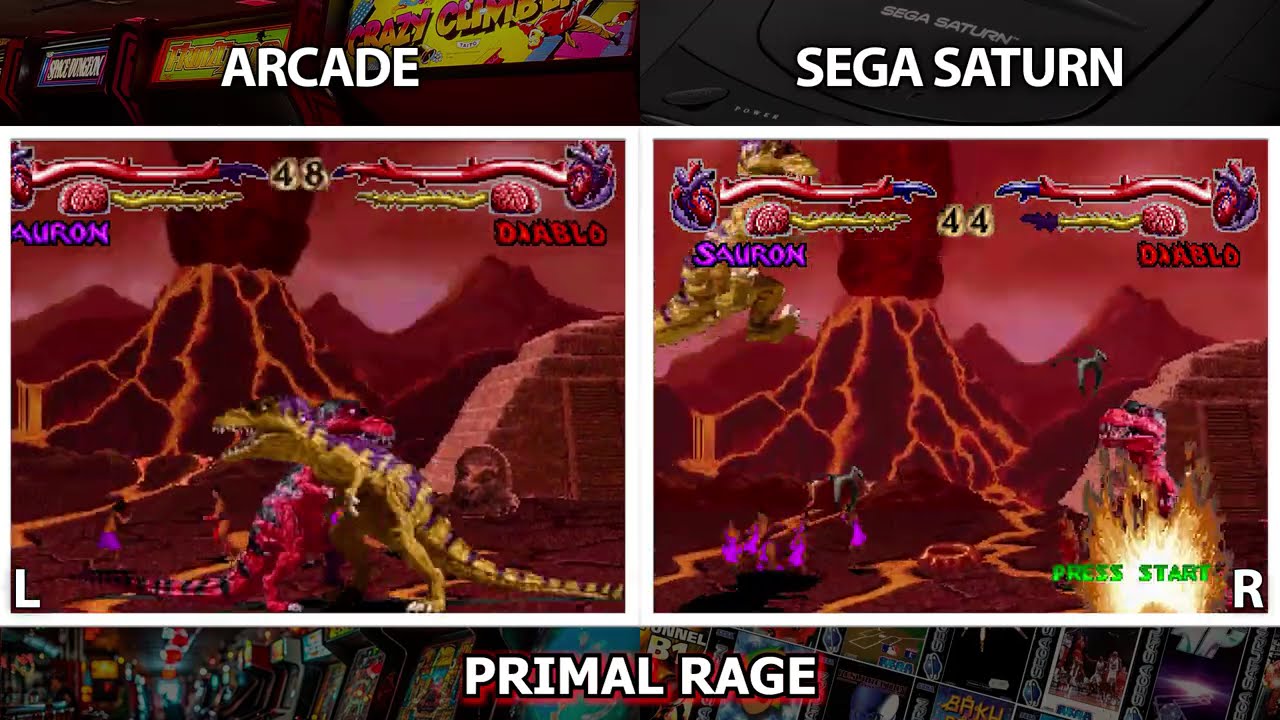 Arcade vs Sega Saturn | Primal Rage