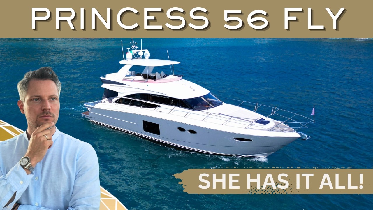 Princess 56 Fly For Sale - VAT Paid - Full Yacht Walkthrough