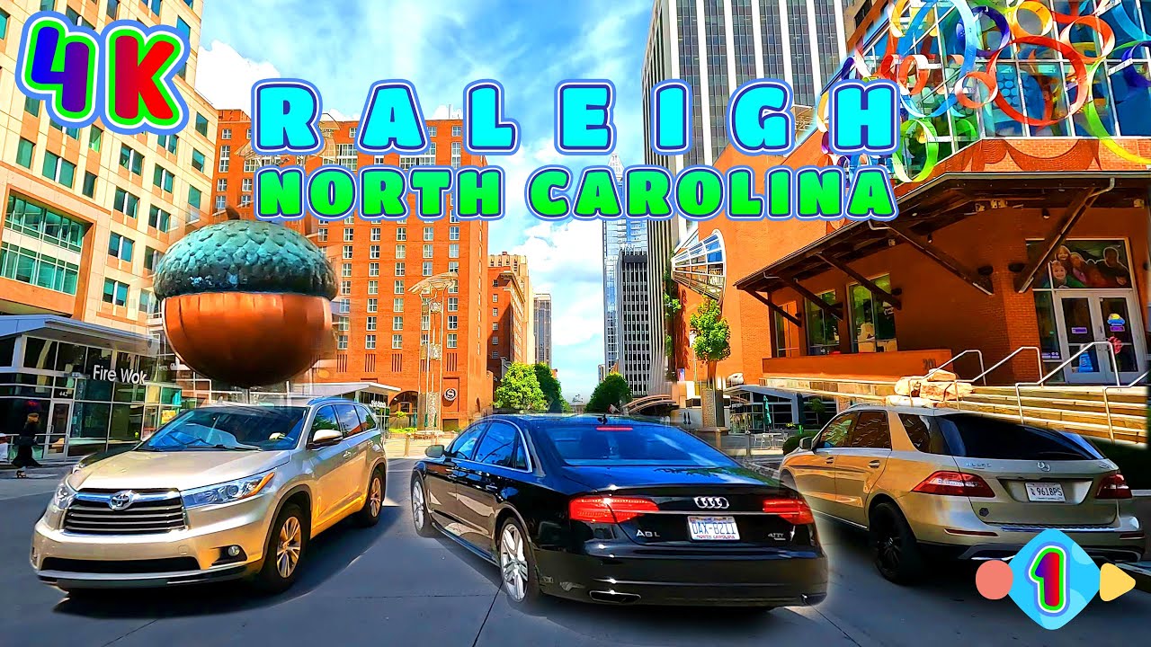 Capital City Raleigh Drive Part 1/4, North Carolina USA 4K - UHD