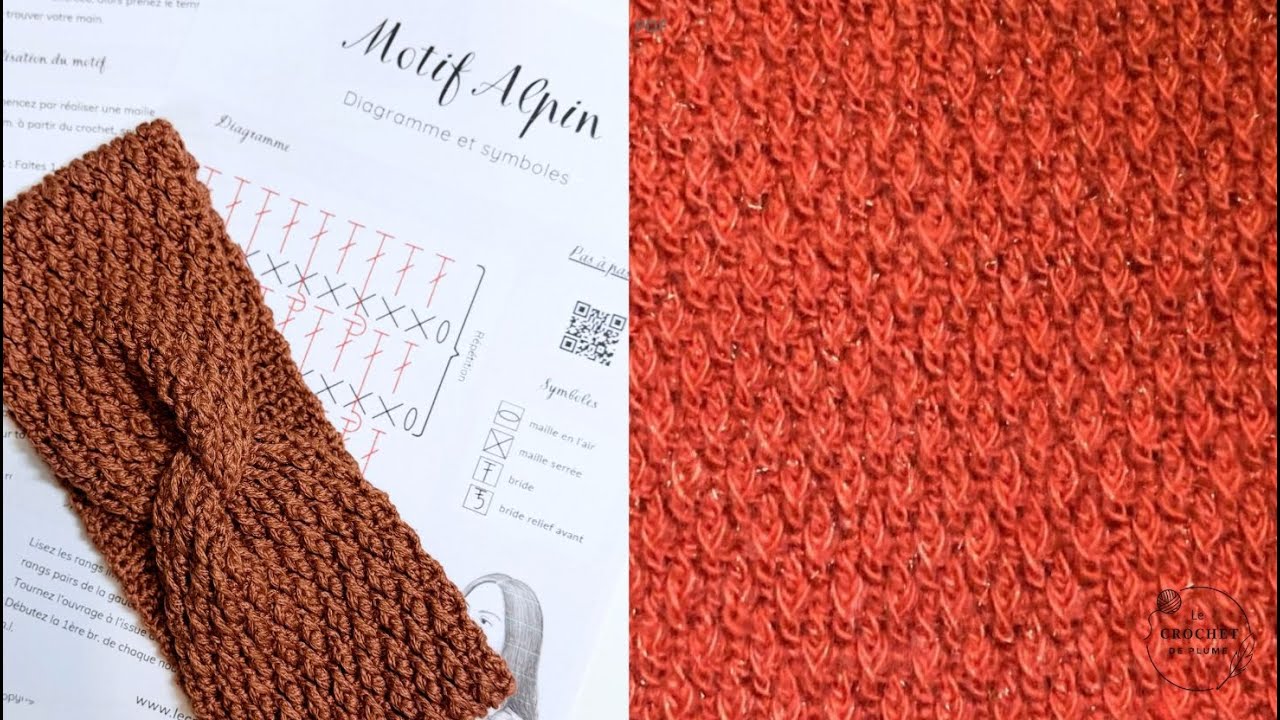 Point au crochet Alpin ou Goutte | Modèle crochet facile avec diagramme | Apprendre le crochet