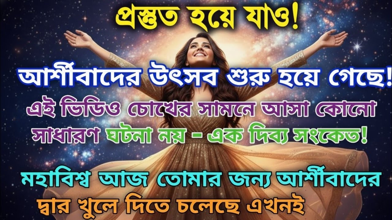 উৎসব করো! কারণ মহাবিশ্ব তোমাকে আশীর্বাদে ভরিয়ে দিয়েছে! আজকের মহাবিশ্বের বার্তা।#angelmessages 