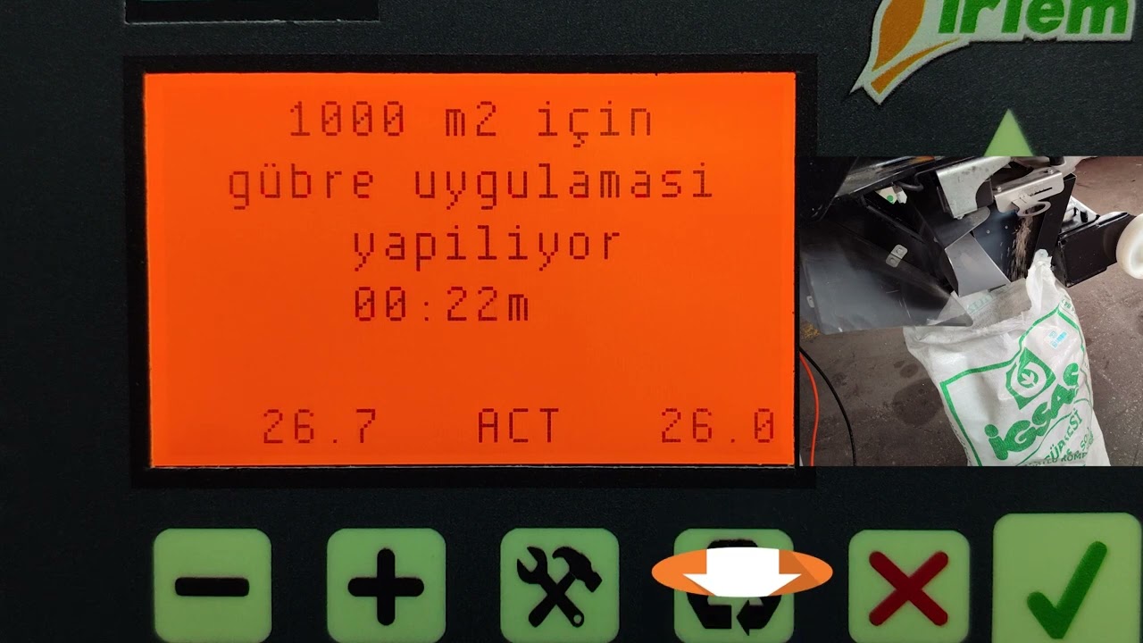 İrtem gübre serpme makinesi elektronik kontrol sistemi