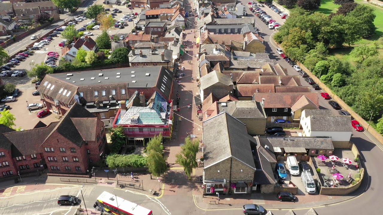 Waltham Abbey from above