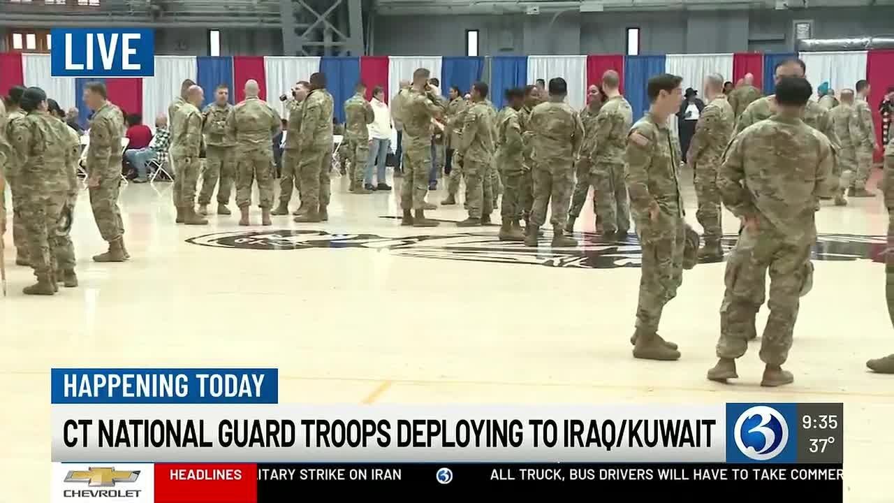 Connecticut National Guard members deploying to Iraq and Kuwait