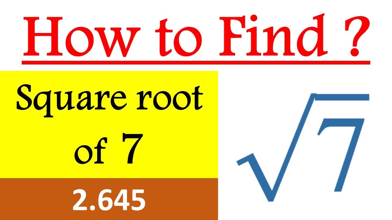 How to find Square root of 7 by Long Division Method | Square Root of 7 in Hindi | Square root of √7