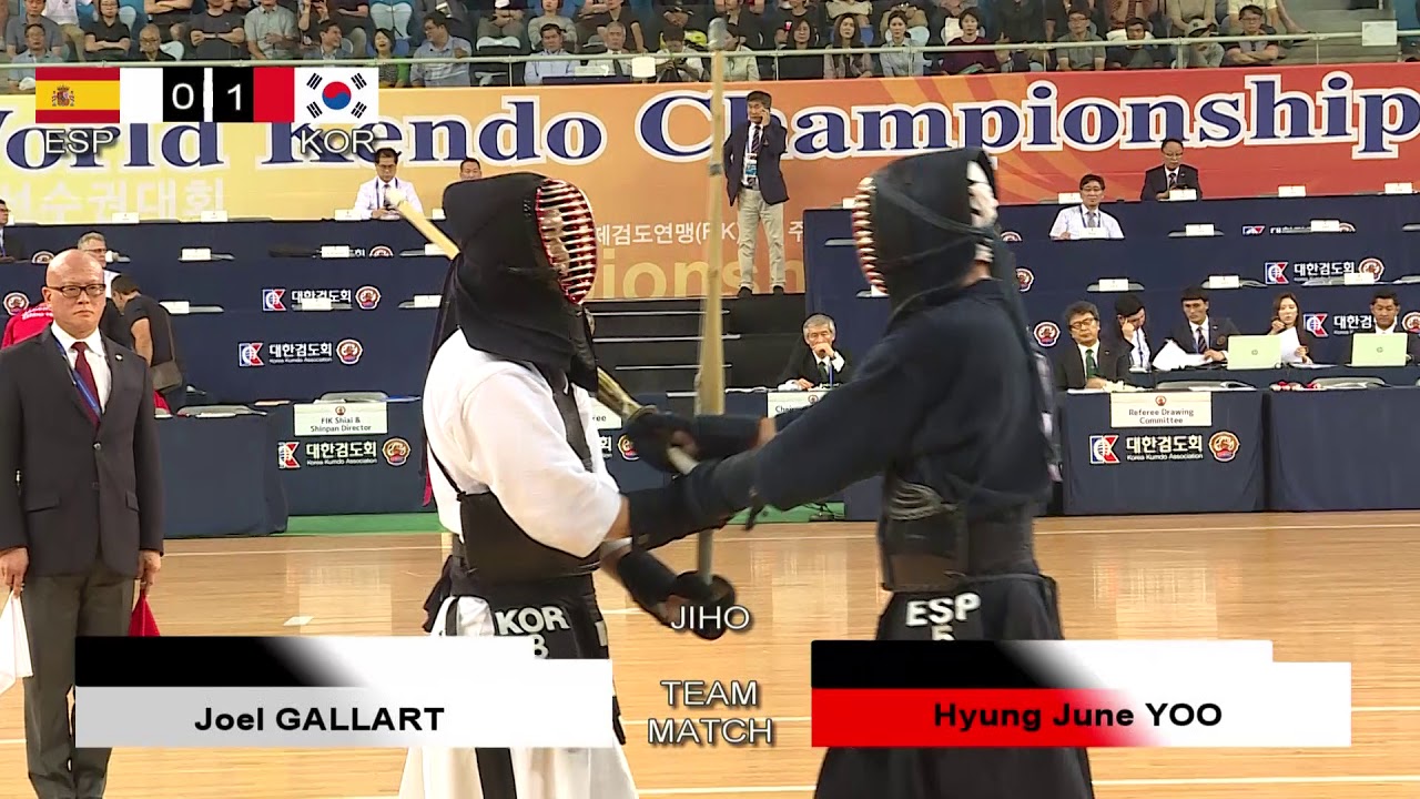 17th World Kendo Championships Men's TEAM MATCH 5ch Russian Spain vs Korea
