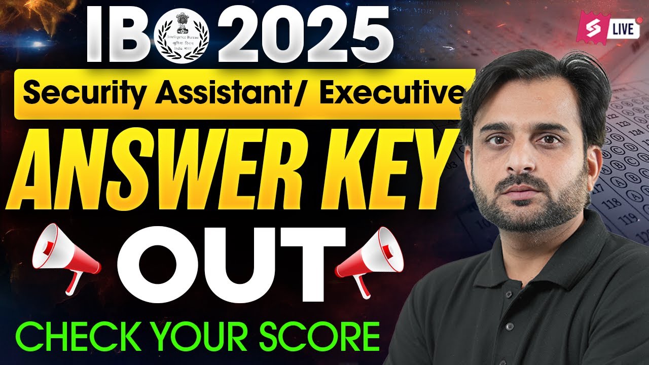 IB SA Answer Key 2025 | IB Security Assistant Answer Key 2025 OUT | IB SA Cut Off 2025 | TESTBOOK
