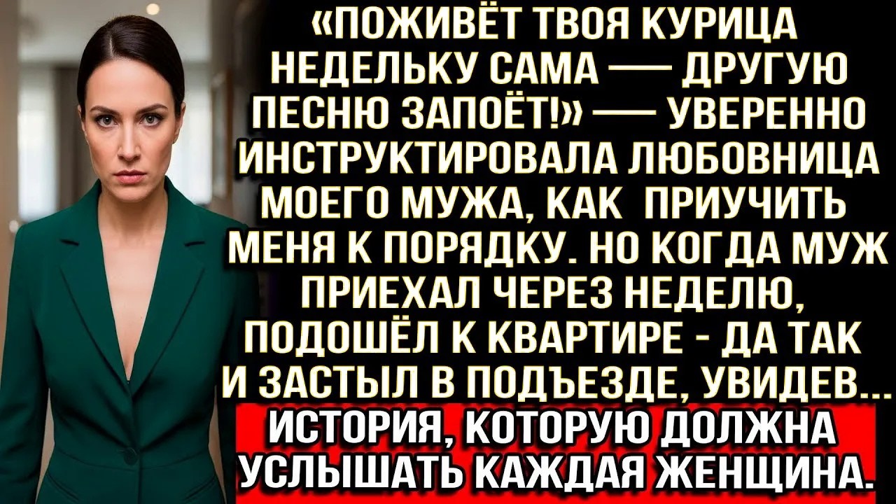 Муж уехал на неделю к любовнице, чтобы перевоспитать жену. Вернулся — и остолбенел в подъезде...