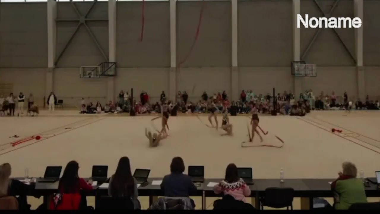 Bulgaria Group 5 Ribbon New Routine 2025 Bulgaria National Team Control Traini #rhythmicgymnastics