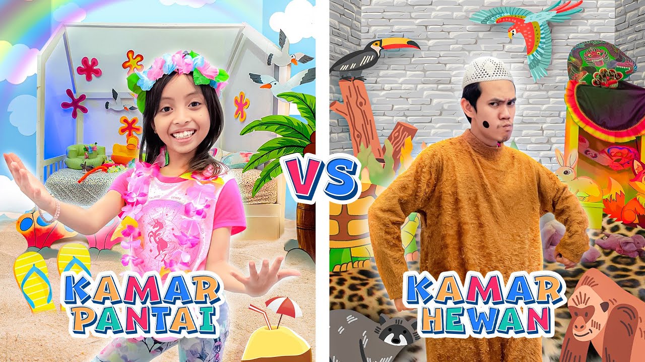 LIBURAN DI KAMAR?! LEIKA BIKIN PANTAI, TOMPEL BIKIN KEBUN BINATANG?? 😱🌴🦁