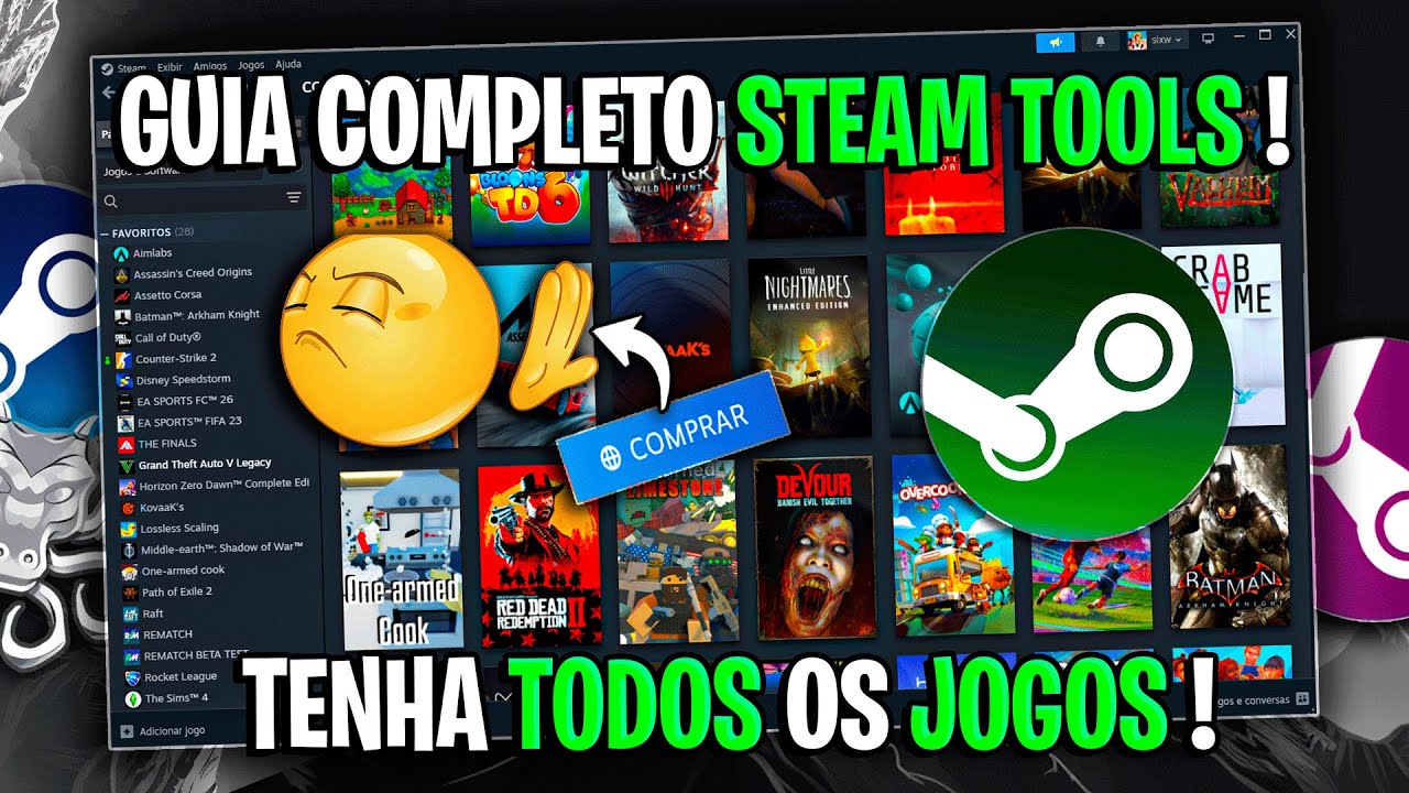 GUIA STEAM TOOLS 2026 !  - TENHA TODOS OS JOGOS  ❌💸!