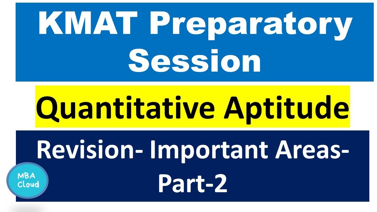 KMAT Kerala | Preparatory Videos |Quantitative Aptitude