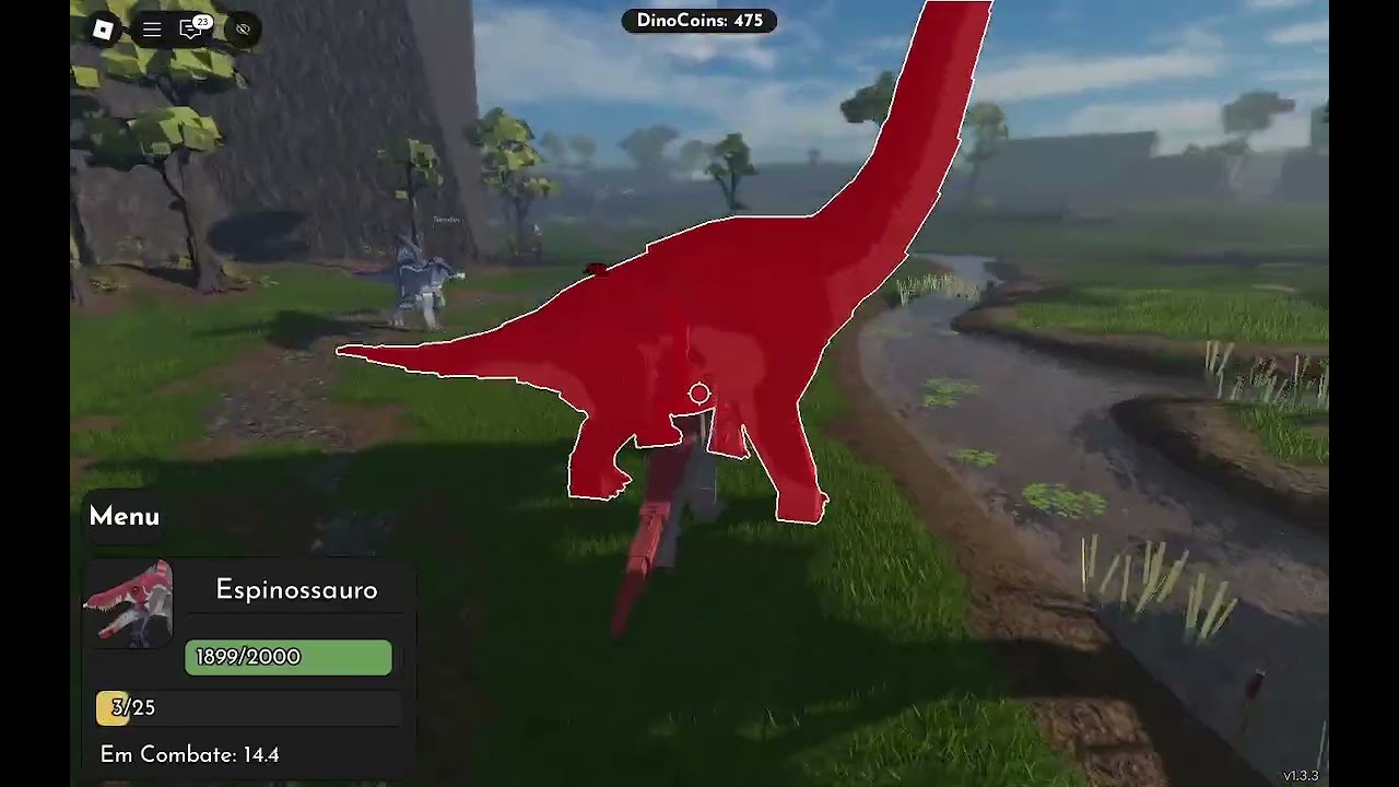 jogando bloco jurássico no roblox