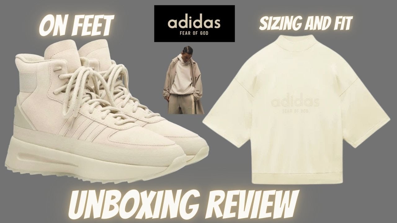 FEAR OF GOD X ADIDAS MOCK TEE (PELE YELLOW) AND LOS ANGELES HIKER (SESAME)  UNBOXING ON FEET REVIEW
