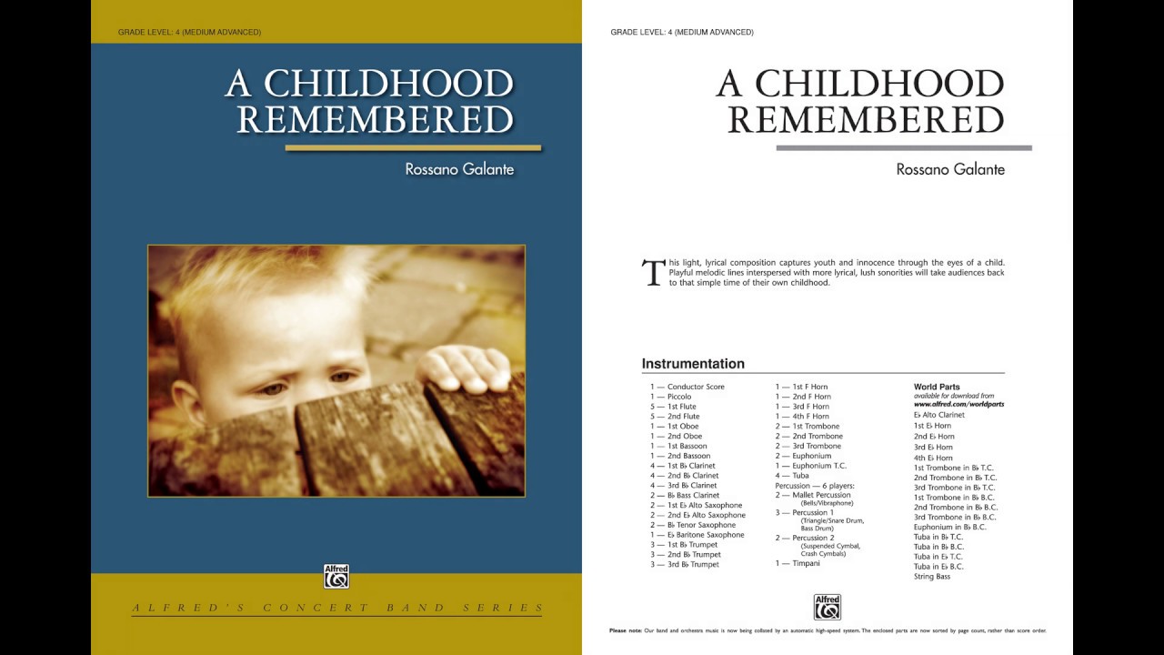 A Childhood Remembered, by Rossano Galante – Score & Sound