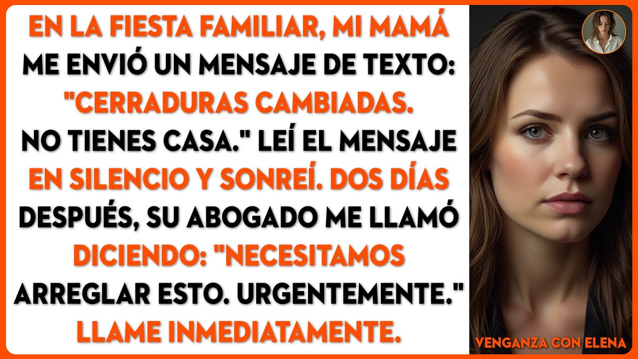 En la fiesta familiar, mi mamá me envió un mensaje de texto: 