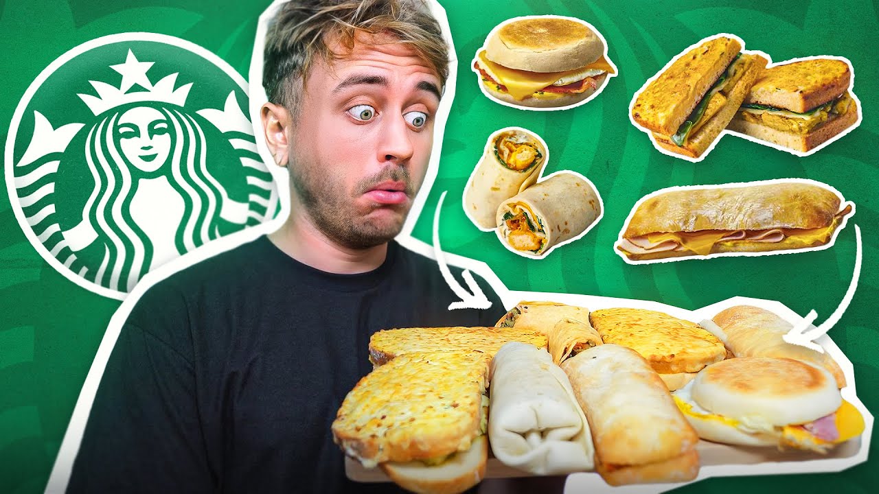 Je TESTE le FAST FOOD de STARBUCKS 🤔 (Croque, Sandwich, Wrap…)