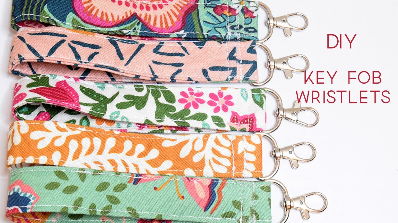 DIY Fabric Key Fob Wristlet | How to sew a Wristlet | Key Fob Tutorial for Beginners