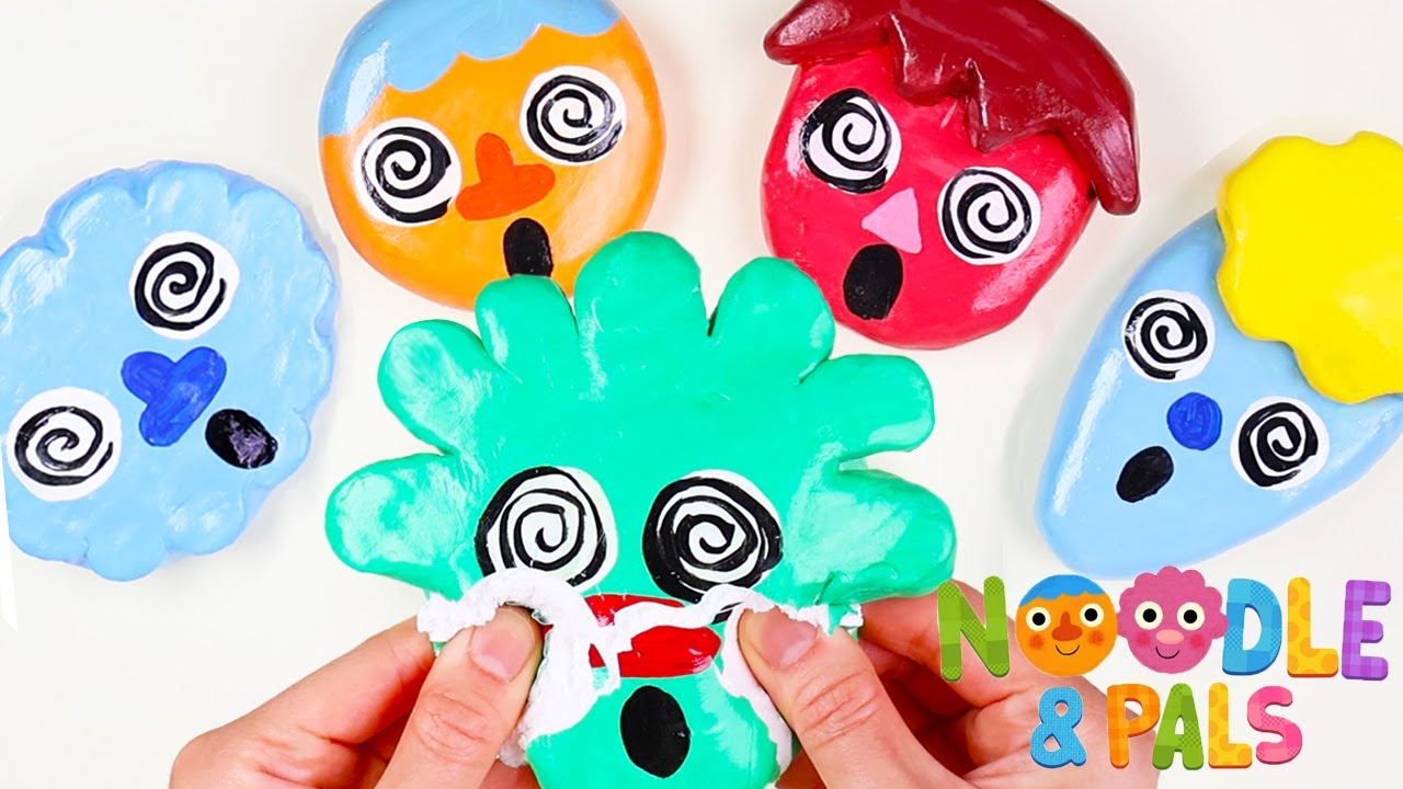 Noodle & Pals | super simple songs clay cracking ASMR 123 #184