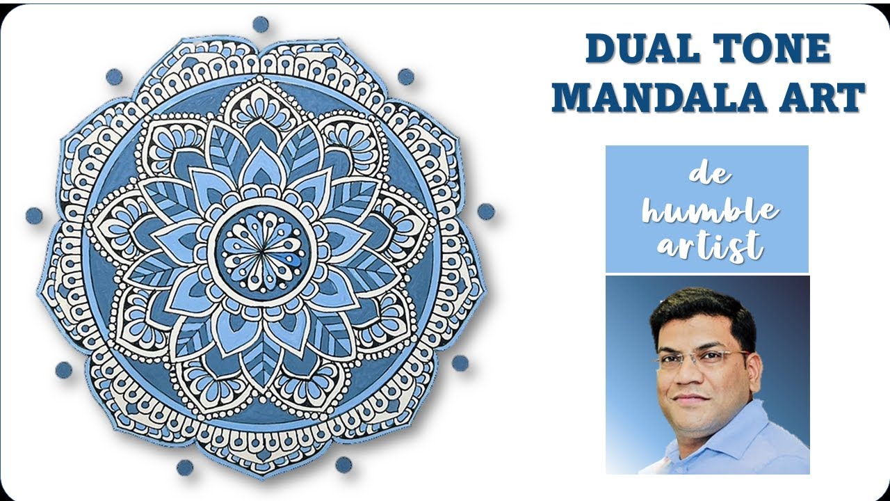 How to draw MANDALA ART for beginners || Dual Tone Mandala