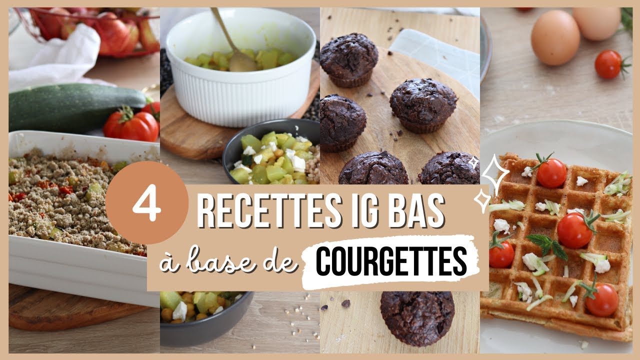Recettes d'été IG bas à base de courgette - des idées de repas faciles et sains