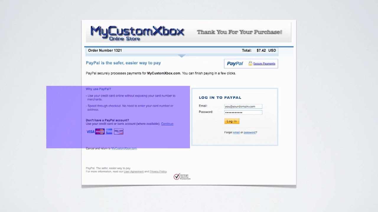 MyCustomXbox Check Out Instructions